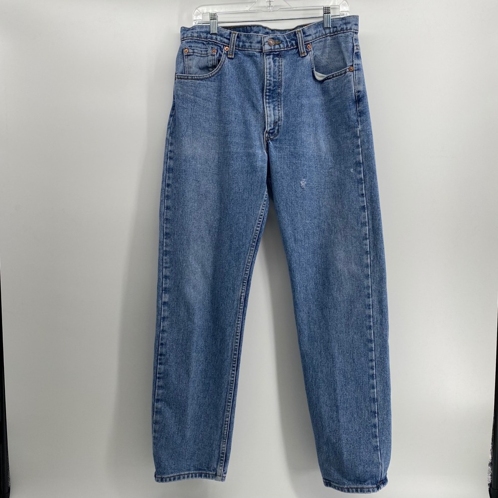 Vintage Levis 505 Regular Fit Straight Leg Jeans Mens 36x32 Medium Wash Blue